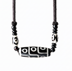 Nine-Eyed Dzi Braided Cord Bracelet