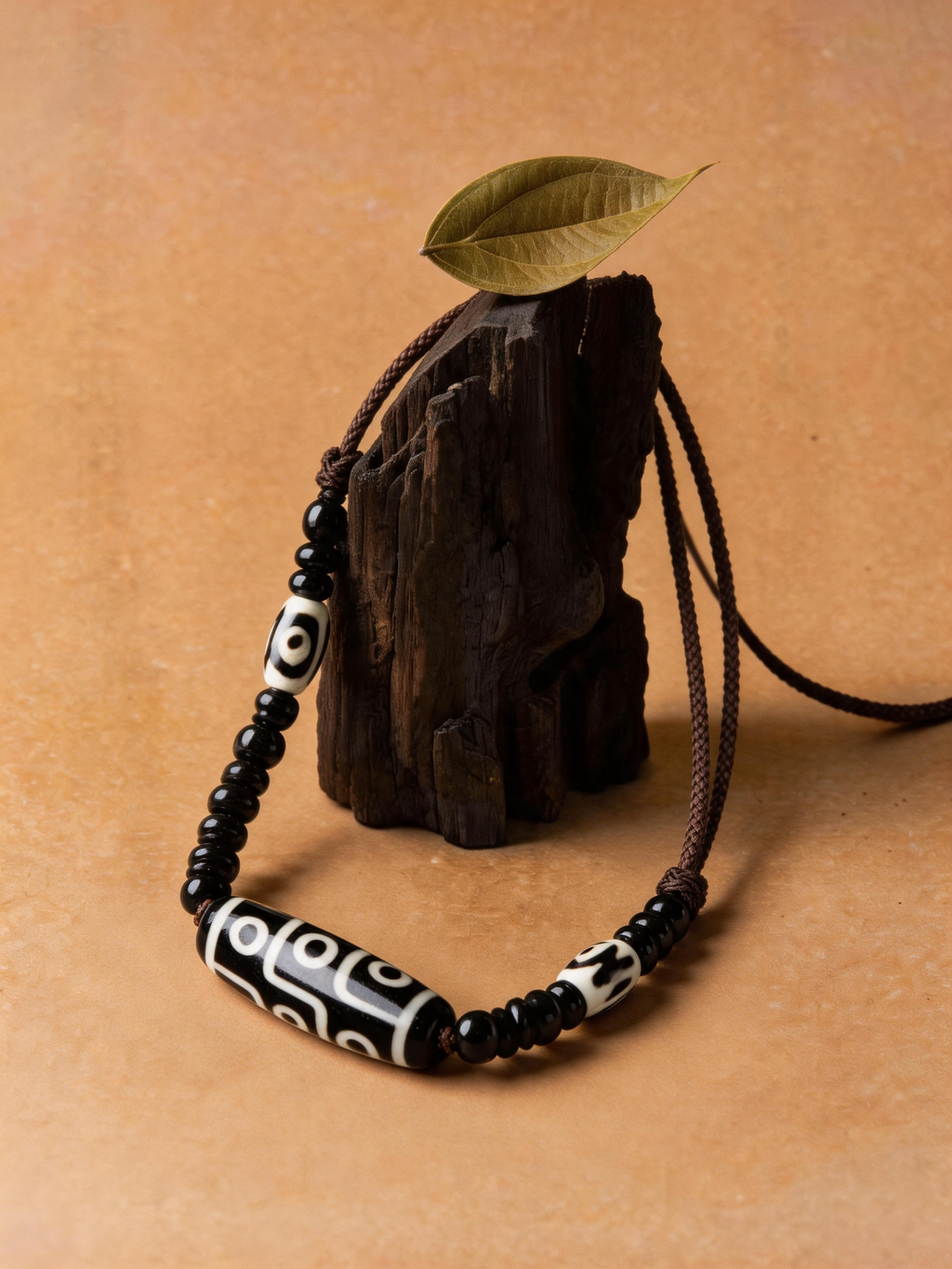 Nine-Eyed Dzi Braided Cord Bracelet