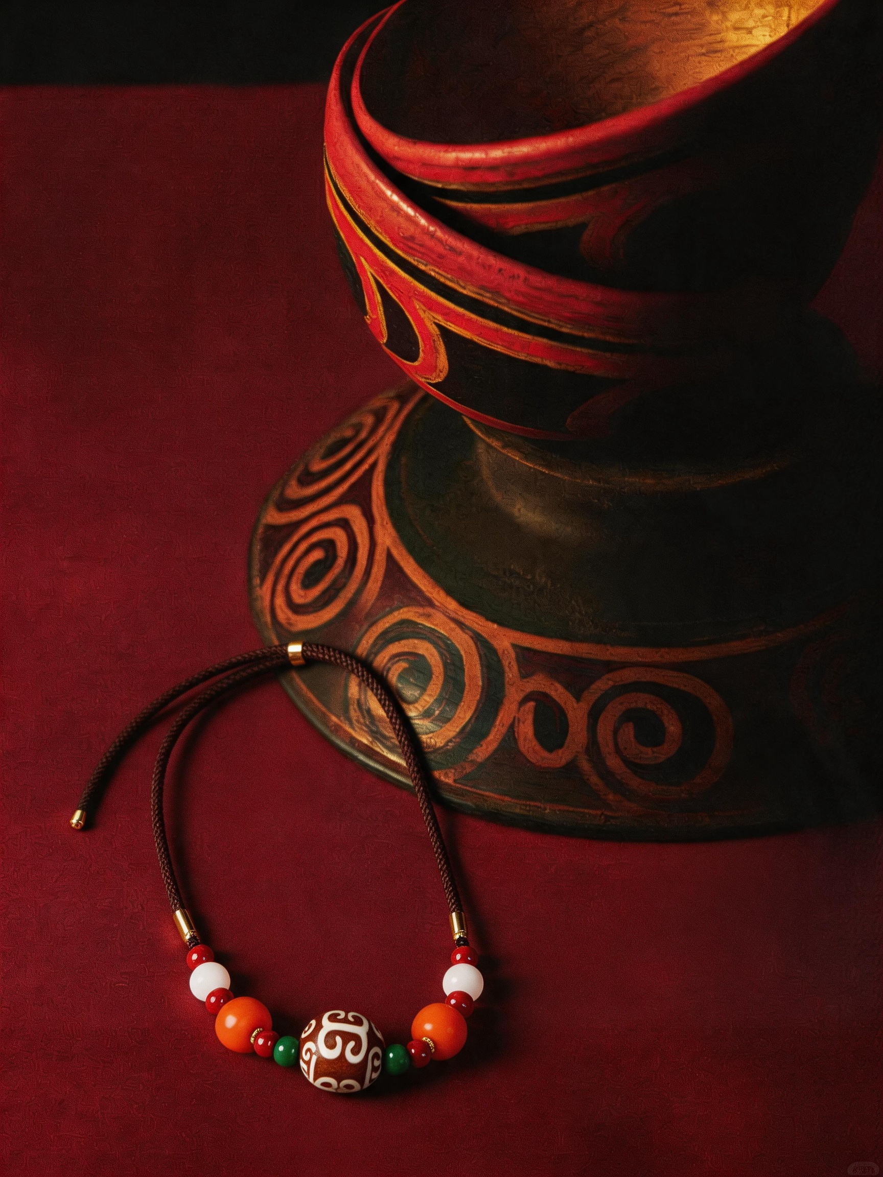 Earth & Red Agate Choker