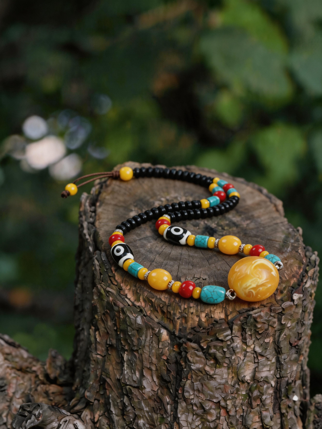 Multi-Stone Long Treasure Necklace