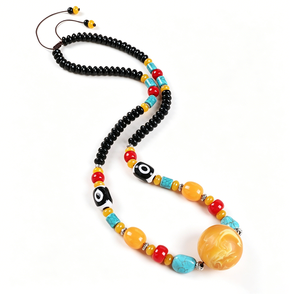 Multi-Stone Long Treasure Necklace