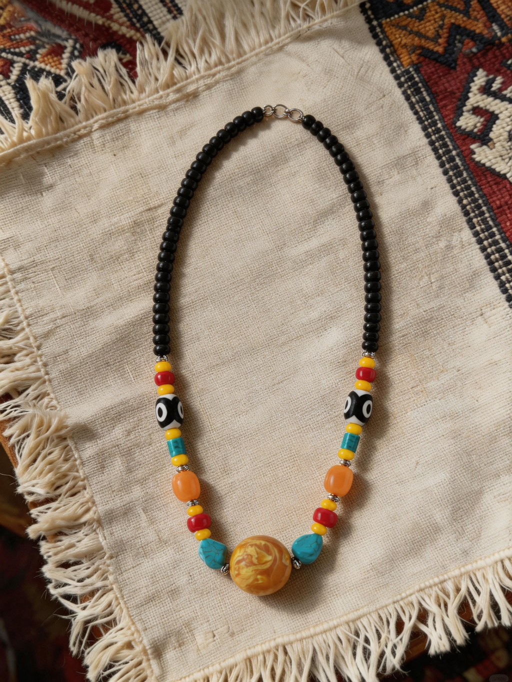 Multi-Stone Long Treasure Necklace