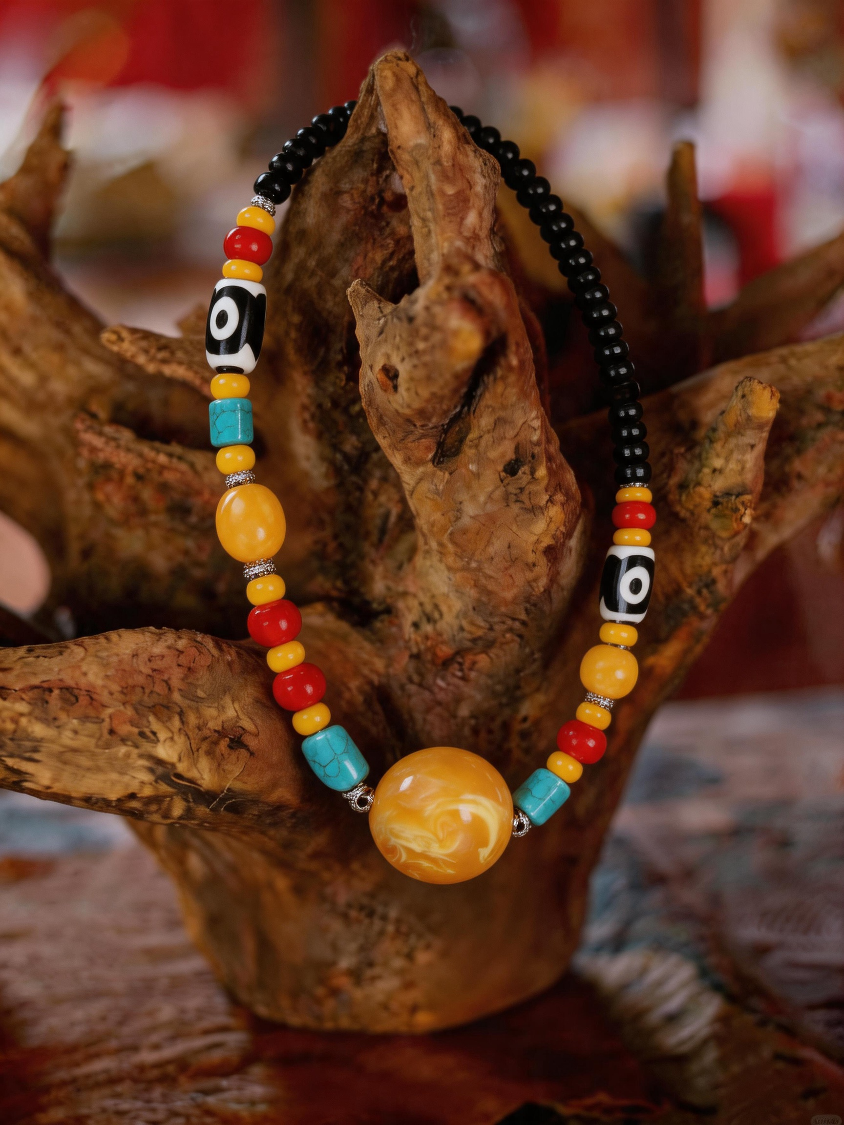 Multi-Stone Long Treasure Necklace