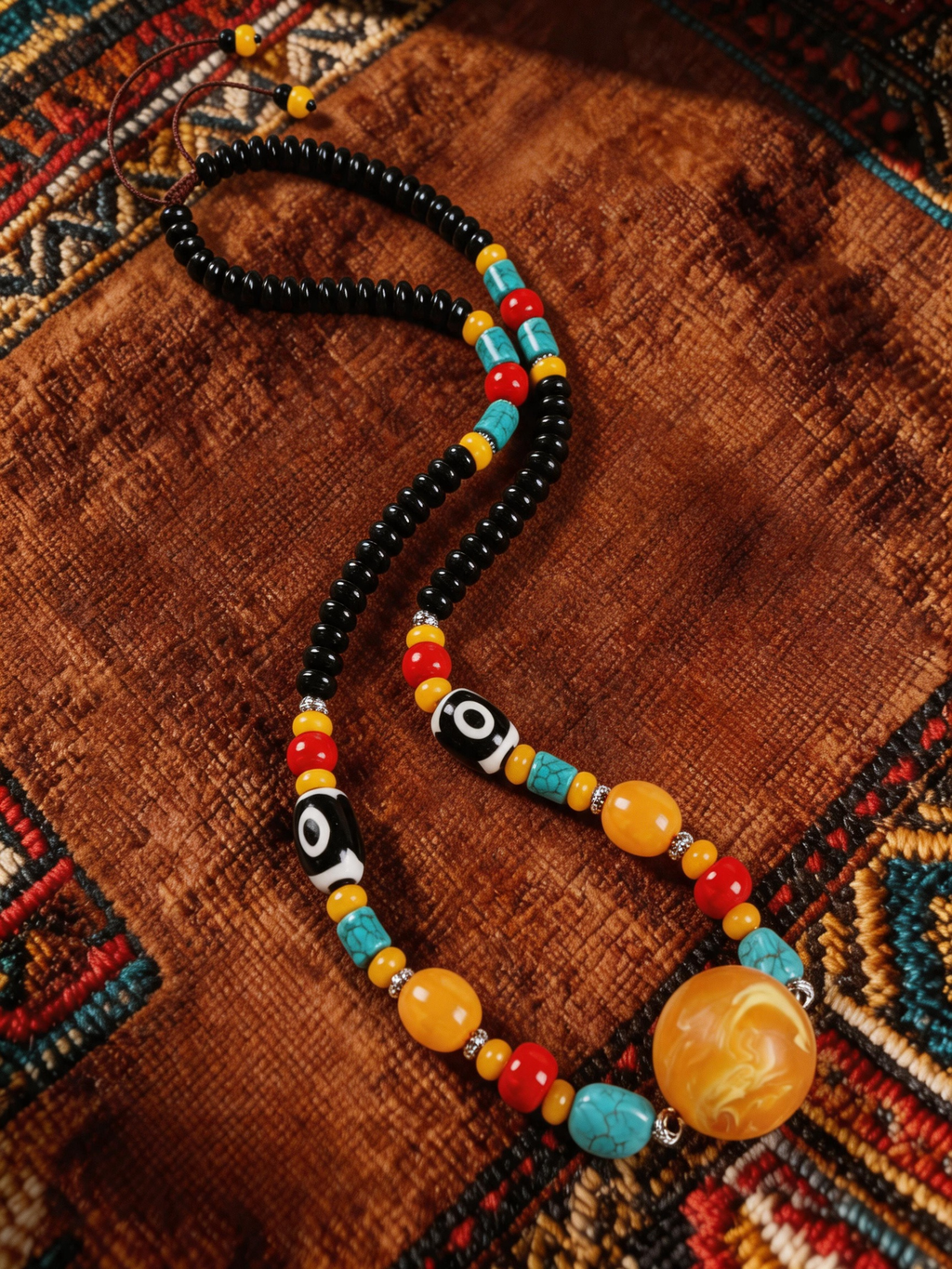 Multi-Stone Long Treasure Necklace