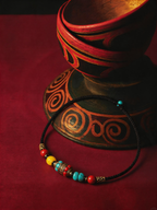 Fine Cord Bracelet with Brass Detail