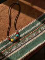 Fine Cord Bracelet with Brass Detail