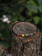 Fine Cord Bracelet with Brass Detail