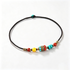 Fine Cord Bracelet with Brass Detail