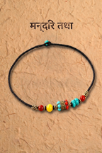 Fine Cord Bracelet with Brass Detail