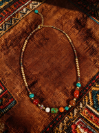 Variegated Multi-Stone Cord Choker