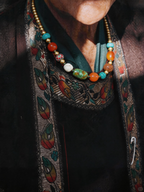 Variegated Multi-Stone Cord Choker