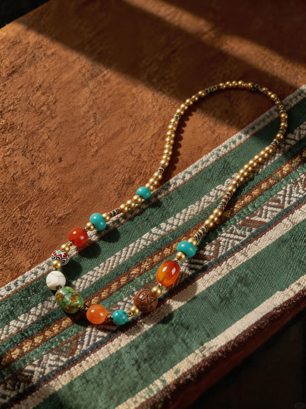 Variegated Multi-Stone Cord Choker
