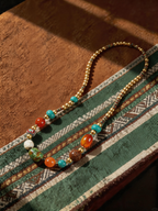 Variegated Multi-Stone Cord Choker
