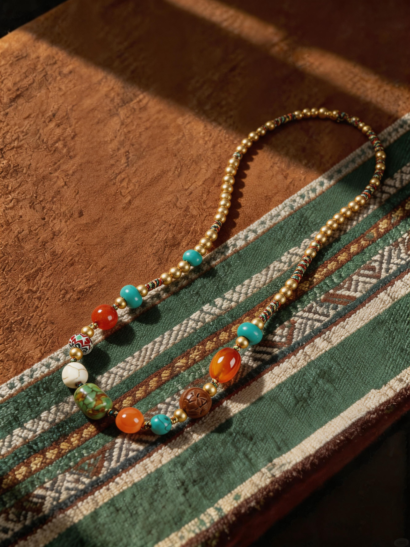 Variegated Multi-Stone Cord Choker