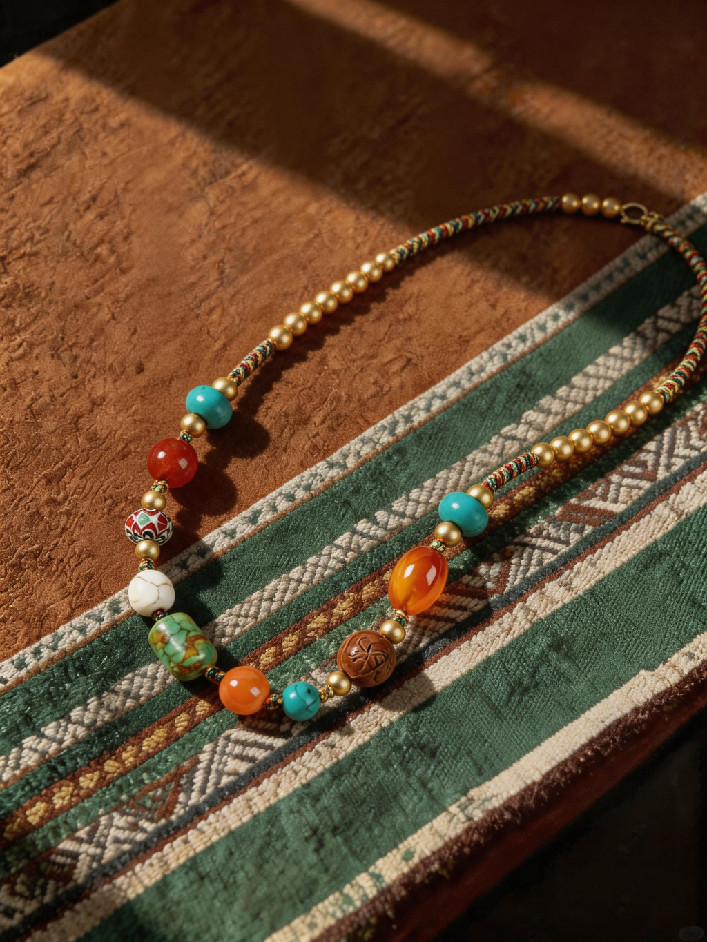 Variegated Multi-Stone Cord Choker