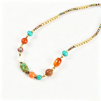 Variegated Multi-Stone Cord Choker