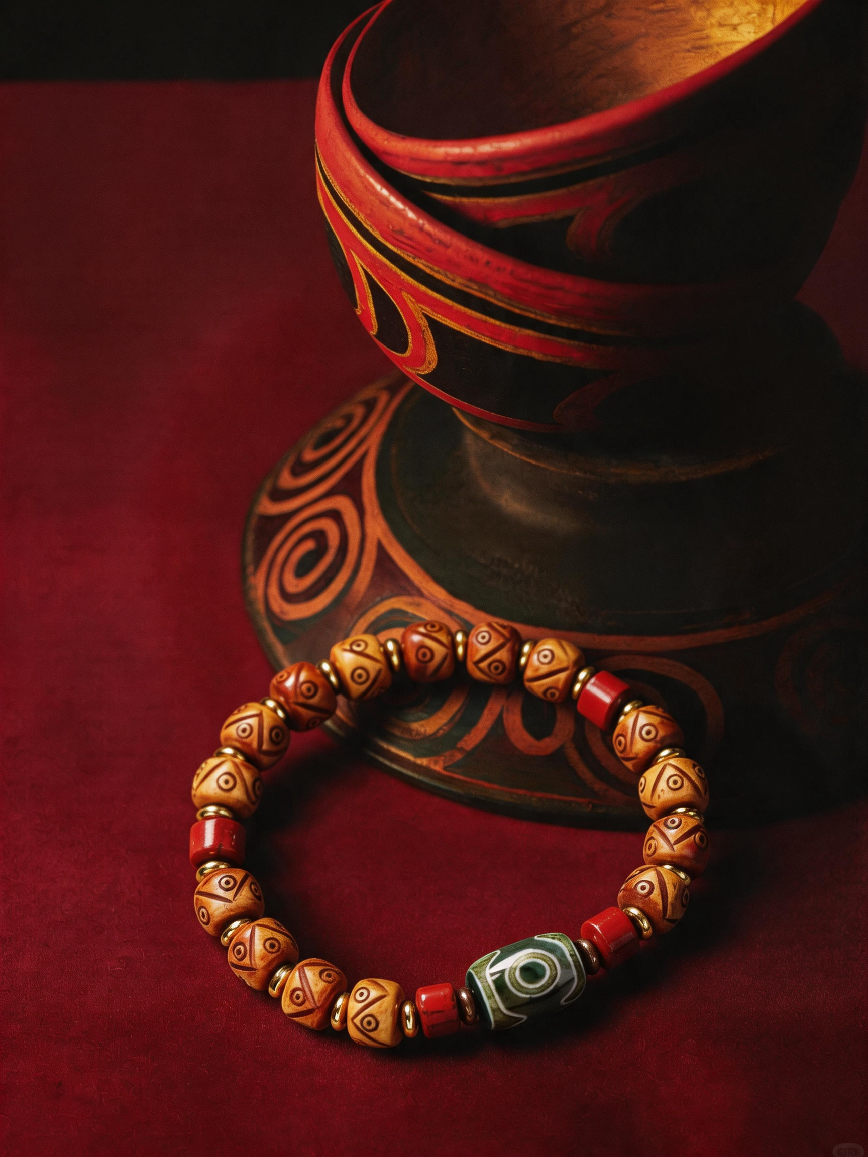 Inlaid Eye Totem Star-Moon Bodhi Bracelet