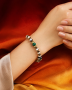 Bhaisajyaguru Dzi & Eye-Agate Bracelet