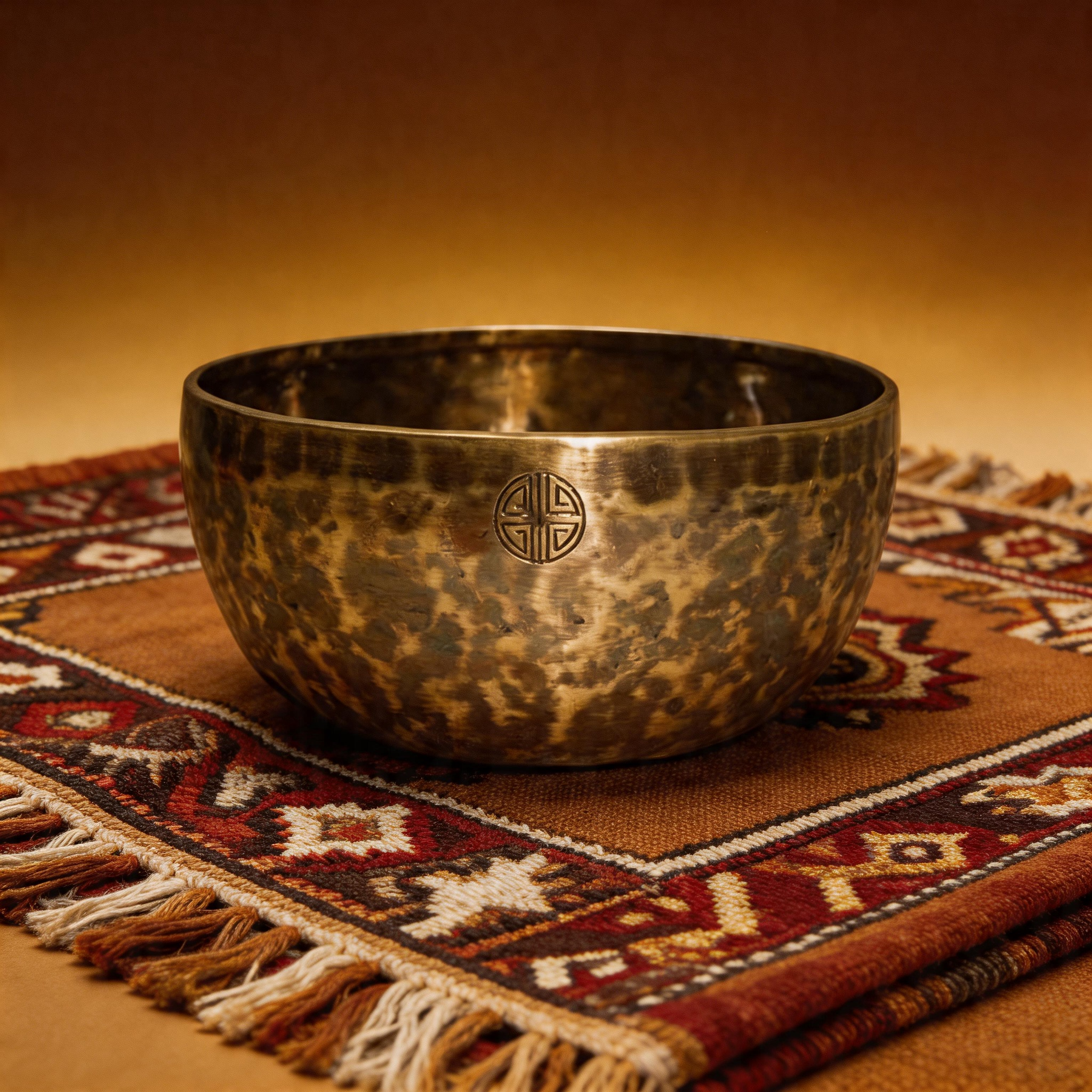 Forged Earth-Tone Singing Bowl