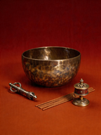Forged Earth-Tone Singing Bowl