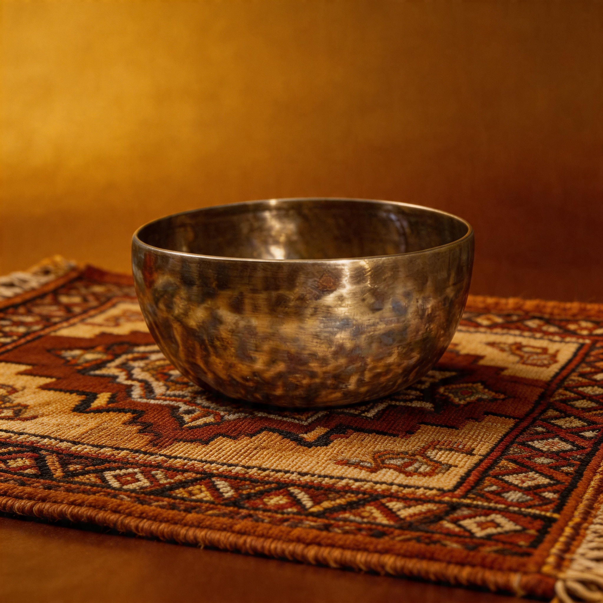 Forged Earth-Tone Singing Bowl